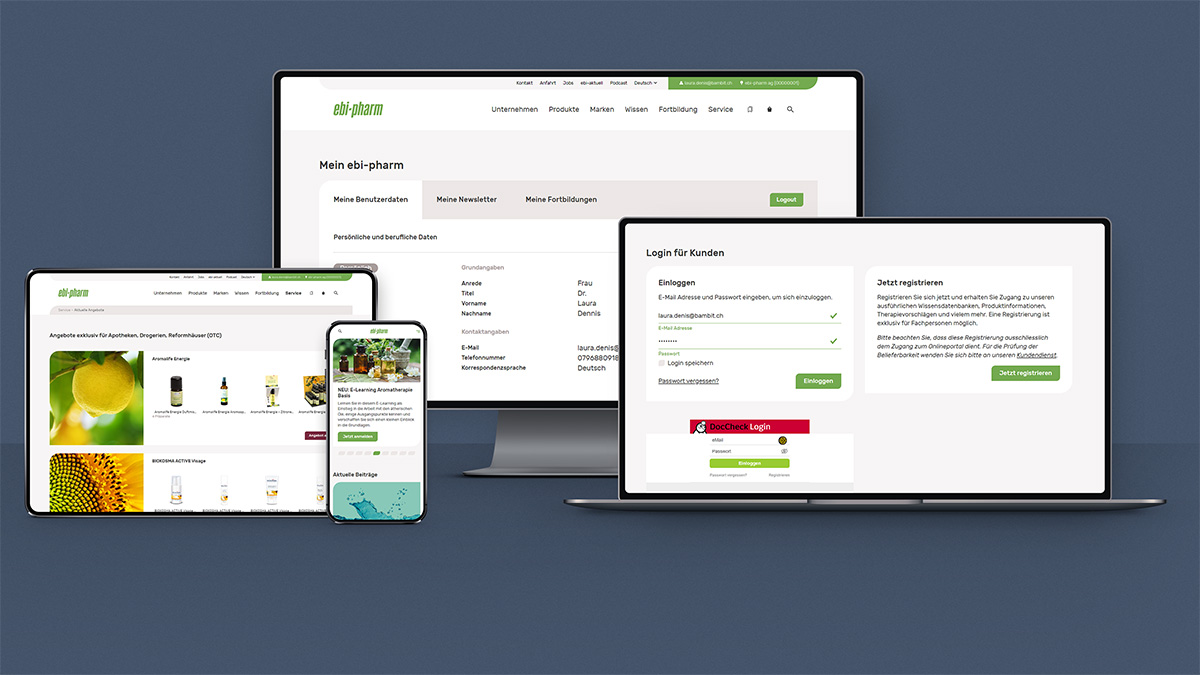 Bild zur Projektreferenz Kundenportal und Online-Plattform für Ärzte, Drogisten und Heilpraktiker