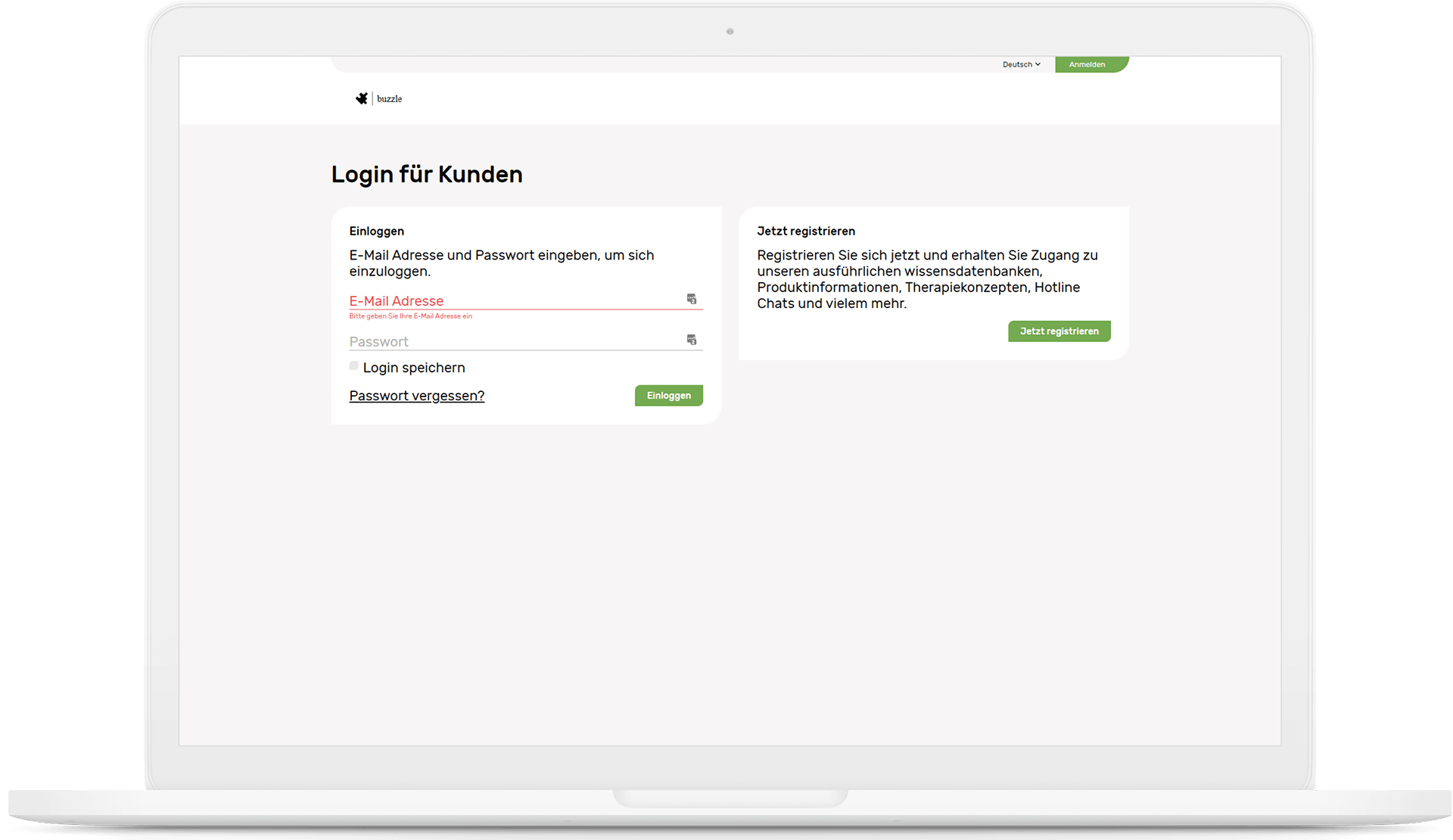 buzzle Kundenportal Screenshot buzzle Kundenportal Screenshot