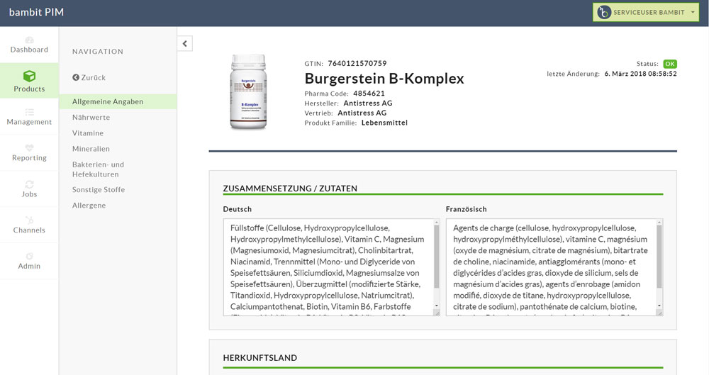 bambit PIM-System verschiedene Attributtypen bambit PIM-System verschiedene Attributtypen