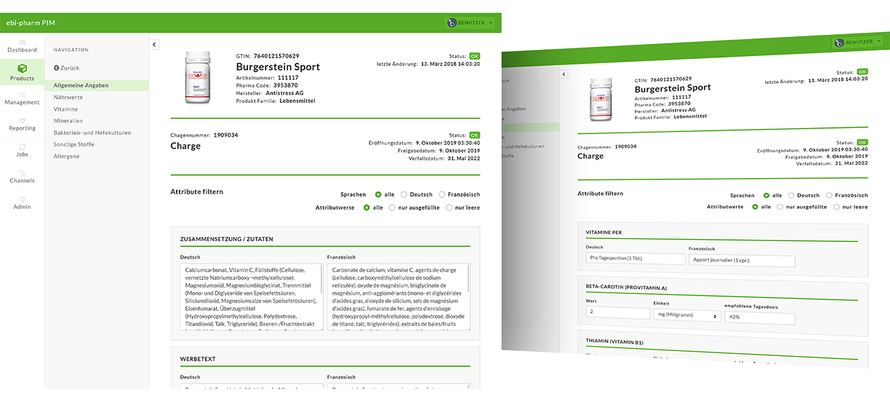 Übersicht über das PIM-System für die ebi-pharm ag