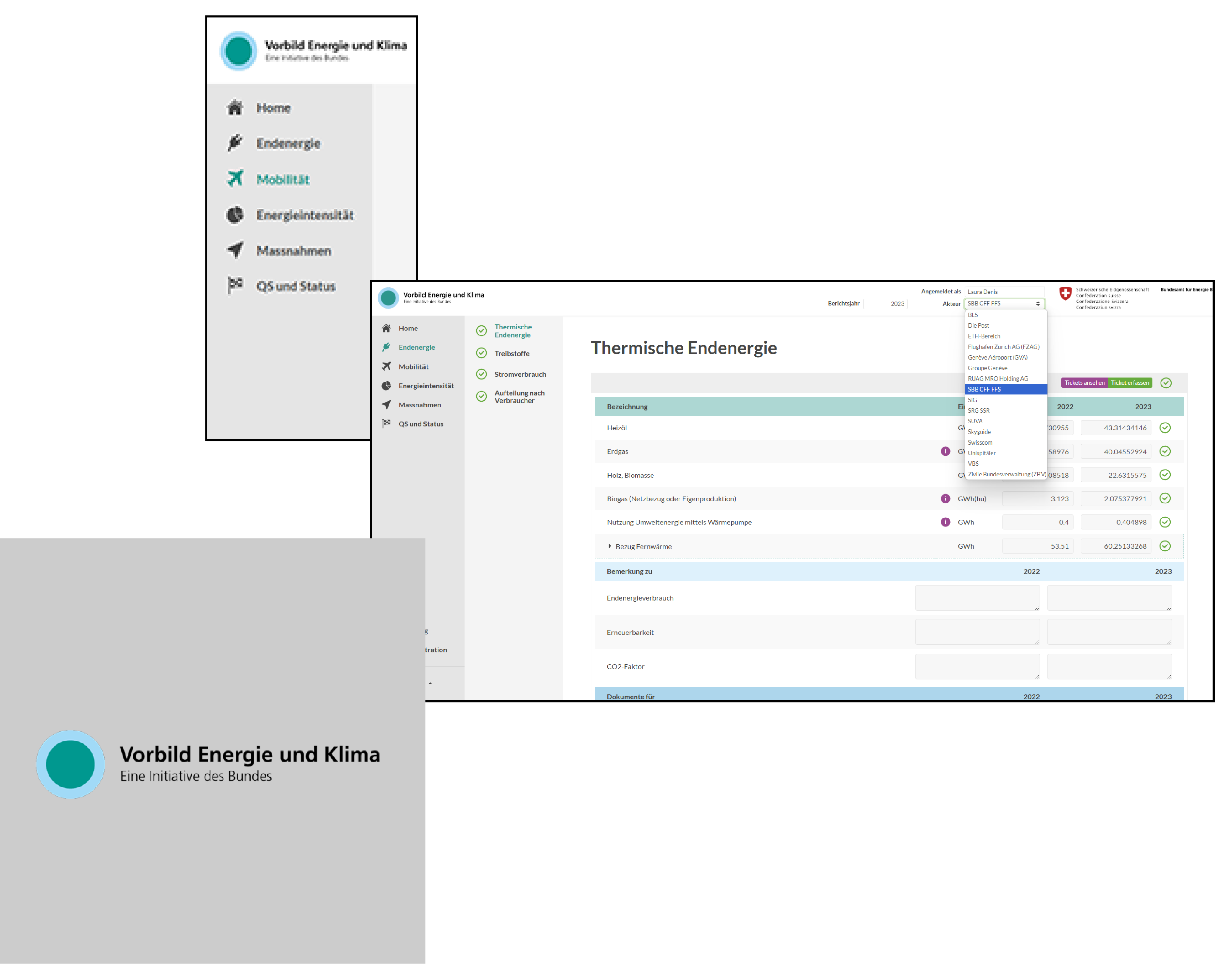 Visual zur Referenz Portal für Vorbild Energie und Klima des BFE