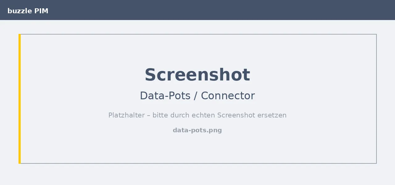 Data-Pots im buzzle PIM